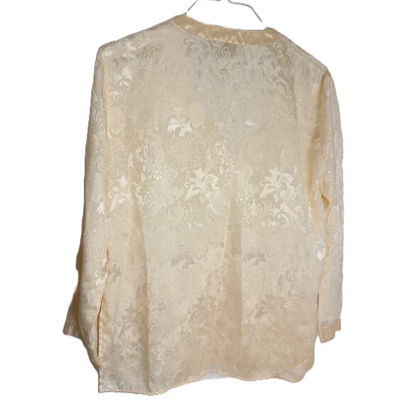 Vintage Victorias Secret Gold Label Gold Ivory Jacquard Pajama Set Small READ - Picture 4 of 4